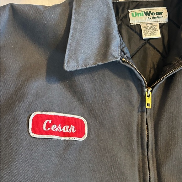 SHOP JACKET Men’s XL Uni-Wear Canvas Jacket Rush Truck Center Ceasar Patches - Picture 8 of 14
